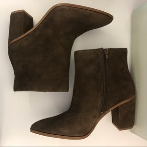 1. State Brown Suede Paven Booties
